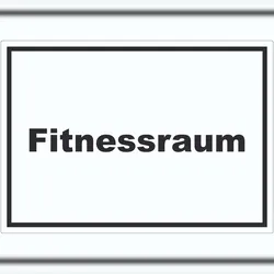 HB-Druck Fitnessraum Aufkleber mit Text Sport Fit waagerecht A8 (52x74mm)