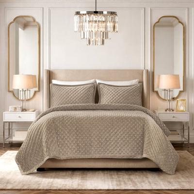 Kodotan sofa 3-Piece Queen Velvet Coverlet Mini Set