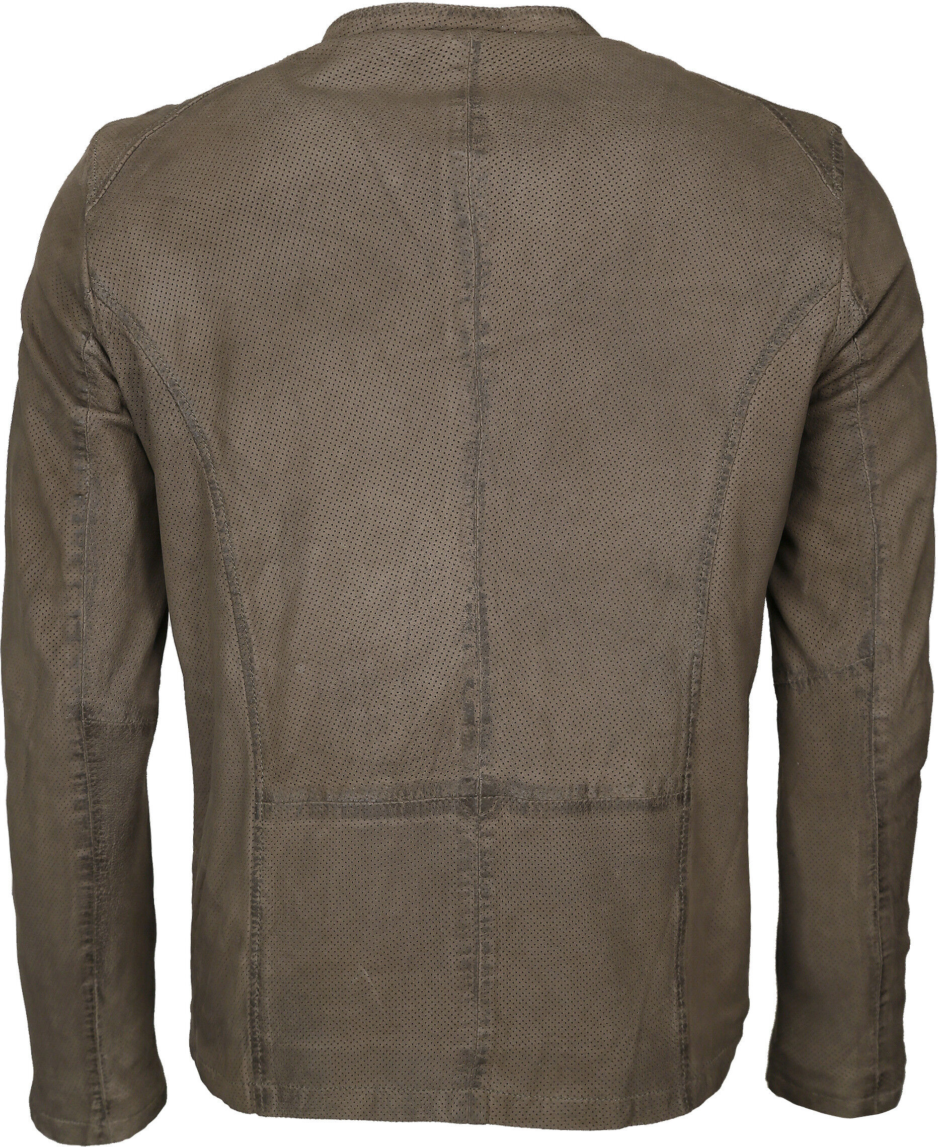 Lederjacke MAZE "Lederjacke Dobson", Herren, Gr. XL, grau (shadow), Obermaterial: 100% Lammnappaleder LANA. Futter: 100% Polyester PES., Jacken Lederjacke