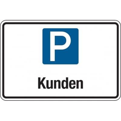 Parkplatzschild, Kunden, 200x300mm, Aluverbund - 300x200x2 mm Aluverbund