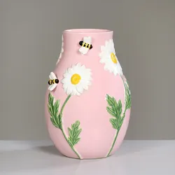 Vase (H 34 cm) - pink - H 34 cm