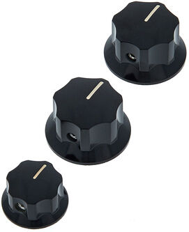 Fender Potiknob Set Jazz Bass Schwarz