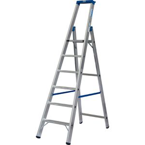 Krause Stehleiter Stabilo Professional, 124531, mit Plattform, aus Aluminium, bis 150kg, mit 6 Stufen