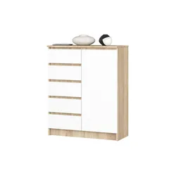 Highboard 80 cm breit Kuran , mehrfarbig , Maße (cm): B: 80 H: 97