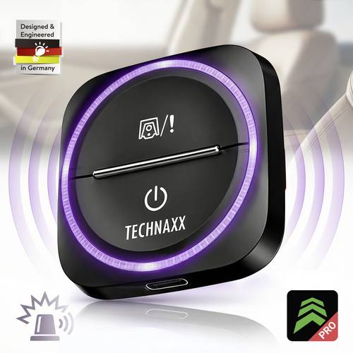 Technaxx Straßenverkehrswarner 5428 Secure Drive Mini TX-387 Verkehrsalarm (L x B x H) 52 x 52 x 15 mm