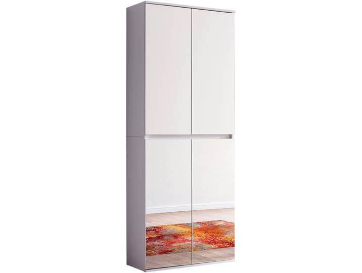Garderobenschrank HOME AFFAIRE Malcesine , weiß, B:74cm H:191cm T:34cm, Holzwerkstoff, Schränke, Garderobenschrank, Garderobenschrank mit 4 Türen - (B/T/H) 74/34/191 cm