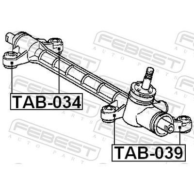 FEBEST Lagerung, Lenkgetriebe tab034 für TOYOTA GREAT WALL