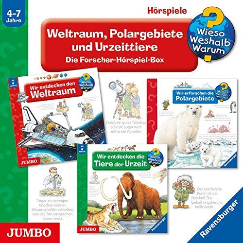 Karl Menrad - Weltraum, Polargebiete und Urzeittiere: Die Forscher-Hörspiel-Box (Wieso? Weshalb? Warum?) - Preis vom 13.10.2026 11:25:28 h