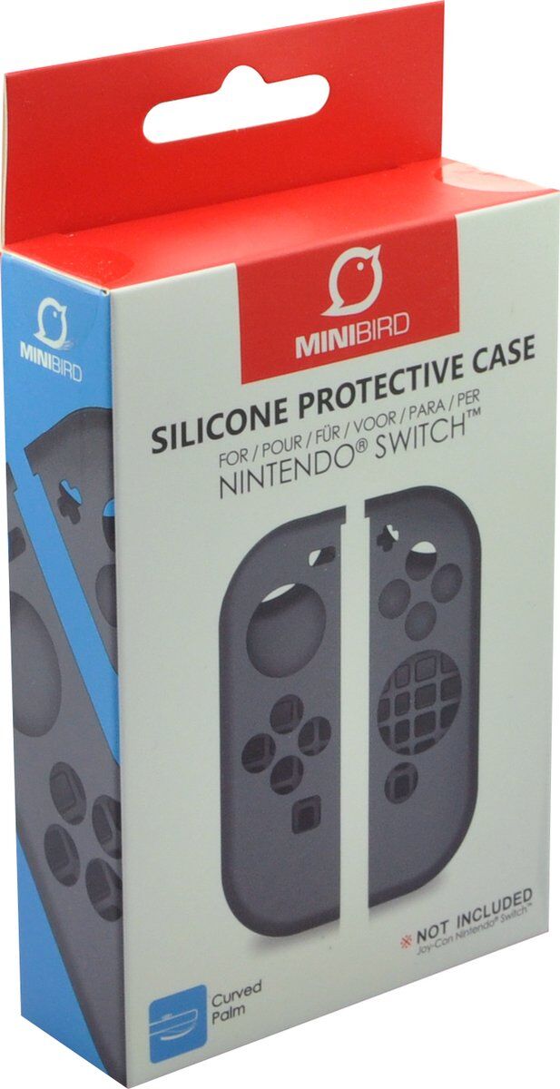MiniBird Nintendo Switch Silicone Protective Case for Joy-Cons-Zwart (Switch) Nieuw