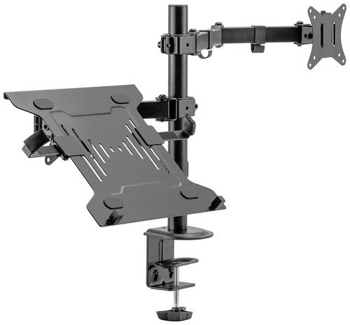 Digitus DA-90436 Monitorhalterung 1 Display(s) 5,1cm (2") - 304,8cm (120") Schwarz Ausziehbar, Drehbar, Höhenverstellbar, Neigbar