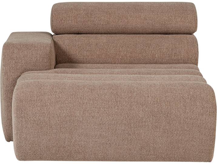 Sofaelement WOOOD Novi Bezug mit verstellbarer Nackenstütze B 109 x T 173 x H 86 cm , braun (taupe), B:109cm H:86cm T:173cm, Polsterelemente, Sofaelement, Tragkraft 120 kg, Maximale Verschleissfestigkeit