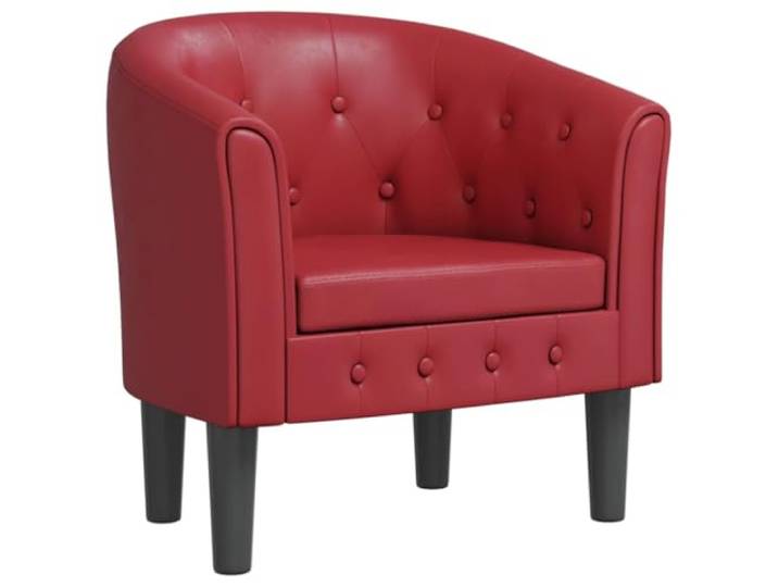 NLQMSU Stuhl Cabrio, Bordeauxrot, Kunstleder Dekorative Knöpfe, schmutzabweisendes PU-Leder, Sperrholz und Kiefernholz, 110 kg pro Sitz