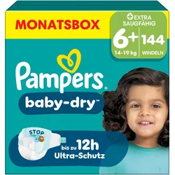 Pampers Baby-Dry (Gr. 6+, Monatsbox, 144 Stk.)