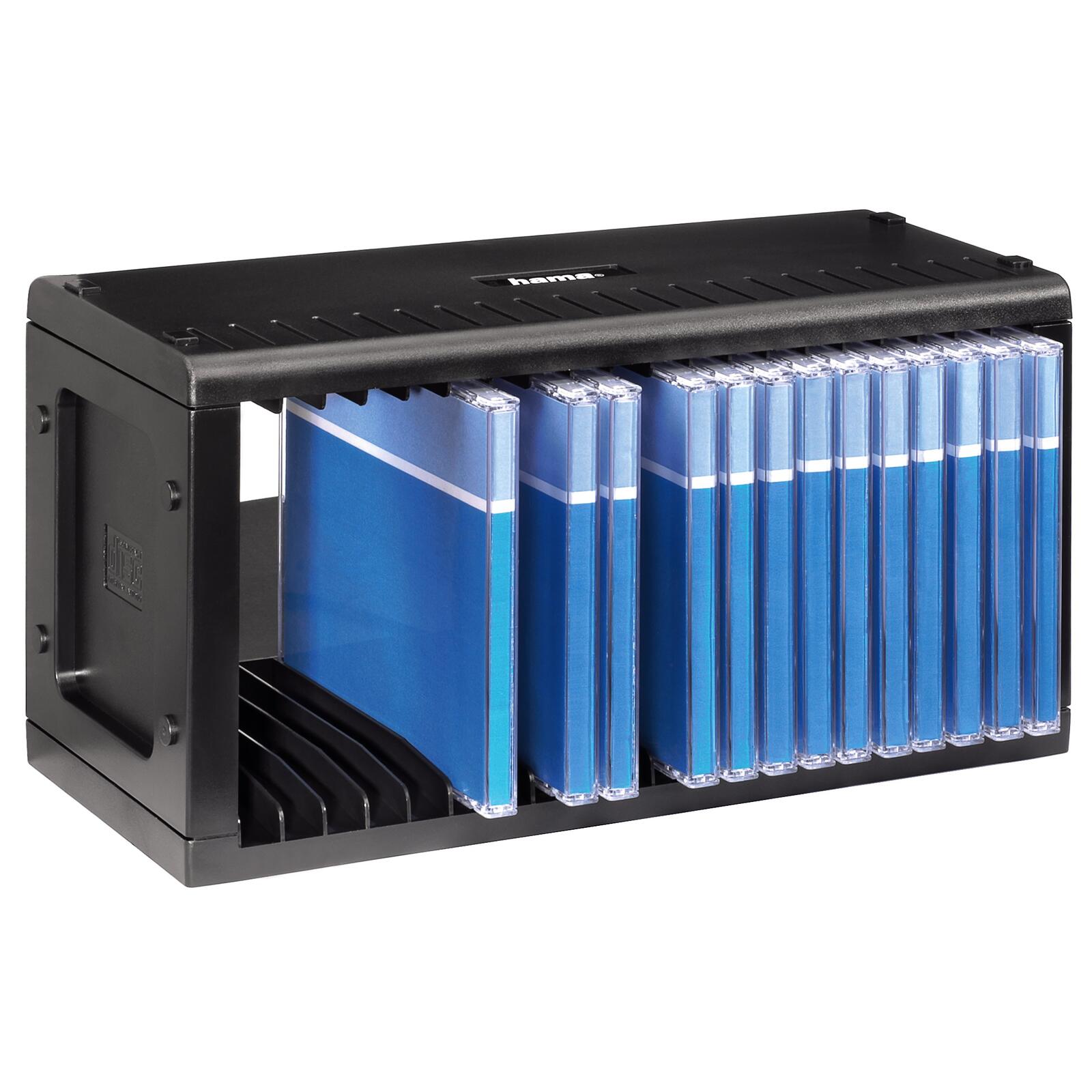 hama 20er CD-/DVD-Regal schwarz 48010