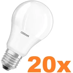 20er Sparpack Osram E27 LED Lampe VALUE 8W wie 60W warmweißes Licht weiß mattierte Glühbirne
