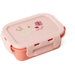 RICE Kleine Kinder Brotdose Wildlife Print, 13,5 x 10 x 5 cm, rosa