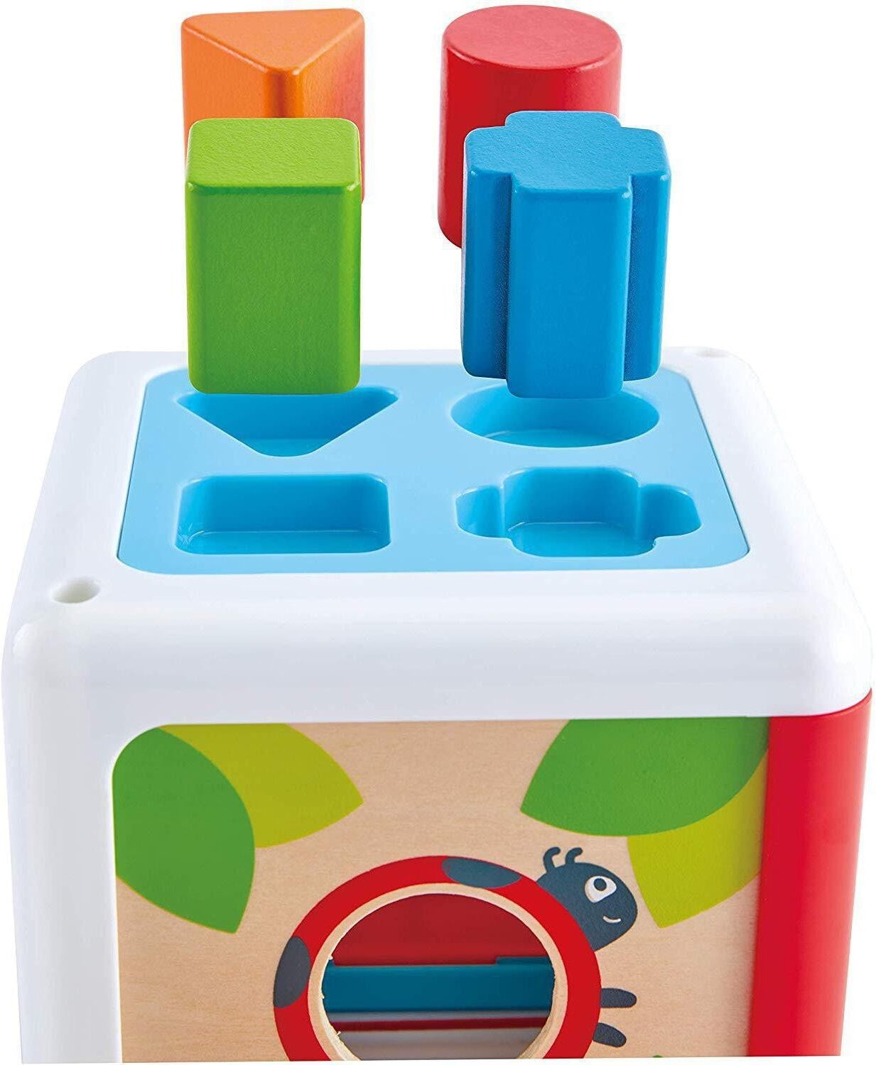 Steckspielzeug HAPE "Sortierbox Gartenhütte", Baby, bunt, Holz, Kunststoff, Steckspielzeug Steckspielzeug bunt Einheitsgröße