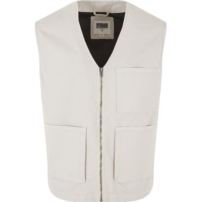 Steppweste URBAN CLASSICS "Urban Classics Herren Organic Cotton Vest", Herren, Gr. XXL, beige (cloud), 100% Baumwolle, Westen Steppweste