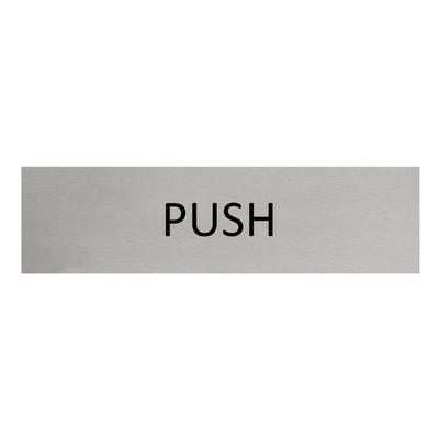 CombiCraft Aluminium Türschild Push 165x45mm mit 3M-Tape zur Befestigung, einfache Kennzeichnung von Räumen und Bereichen
