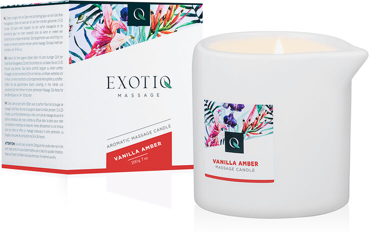 Exotiq Massage Exotiq - Bougie de massage ambre à la vanille - 200 g