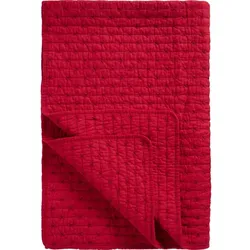 IB Laursen Baumwoll-Quilt mit Kreuzstichen, 180 x 130 cm, rot