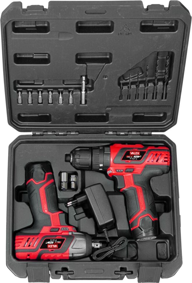 Valex KIT TRAPANO E AVVITATORE IMPULSI 12V