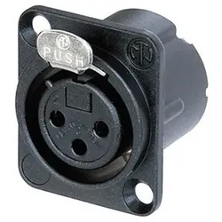 Neutrik XLR-Flanschbuchse, Audio Stecker, Schwarz
