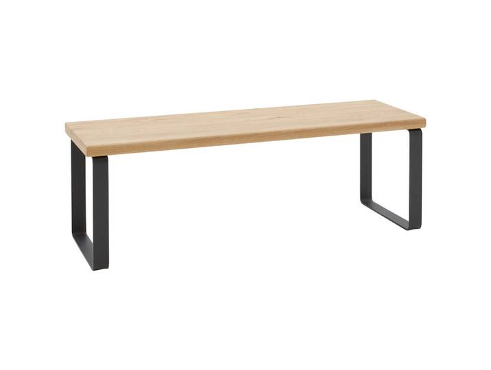 Dieter Knoll Bettbank, Wildeiche, Holz, Metall, Wildeiche, massiv, 2-Sitzer, 120x40x38 cm, abwischbar, Wohnzimmer, Hocker, Sitzhocker