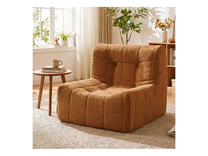 COSTWAY Sitzsack, Bodensofa mit einteiligem Schaumstoff Lazy Sofa