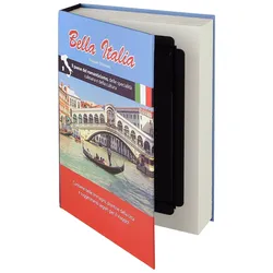 HMF 80935 Buchtresor Geldkassette mit Papierseiten, 23 x 15 x 4 cm, Italien