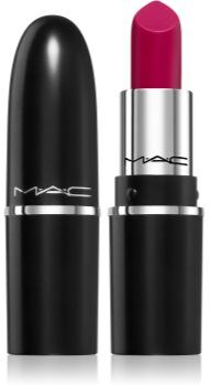 MAC Cosmetics MACximal Sleek Satin Lipstick Mini batom acetinado para um look perfeito tom REBEL 1.5 g. MACximal Sleek Satin Lipstick Mini