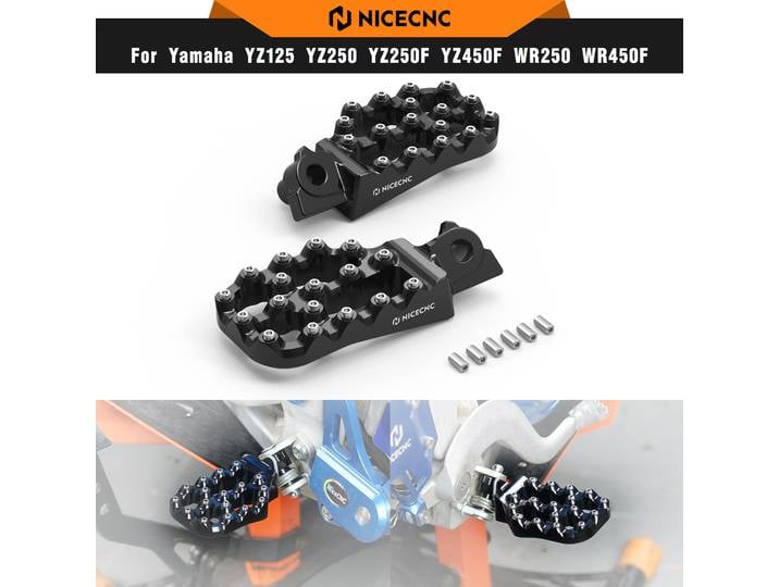 NICECNC pour Yamaha YZ250F YZ450F WR250F WR450F 2005-2023 repose-pieds d'extension inférieur 12mm YZ125 2005-2025 YZ250 2005-2024