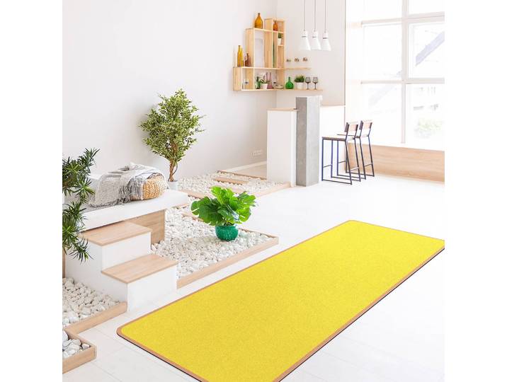 Läufer/Yogamatte Suhar II 183 x 61cm Gelb/Gelb