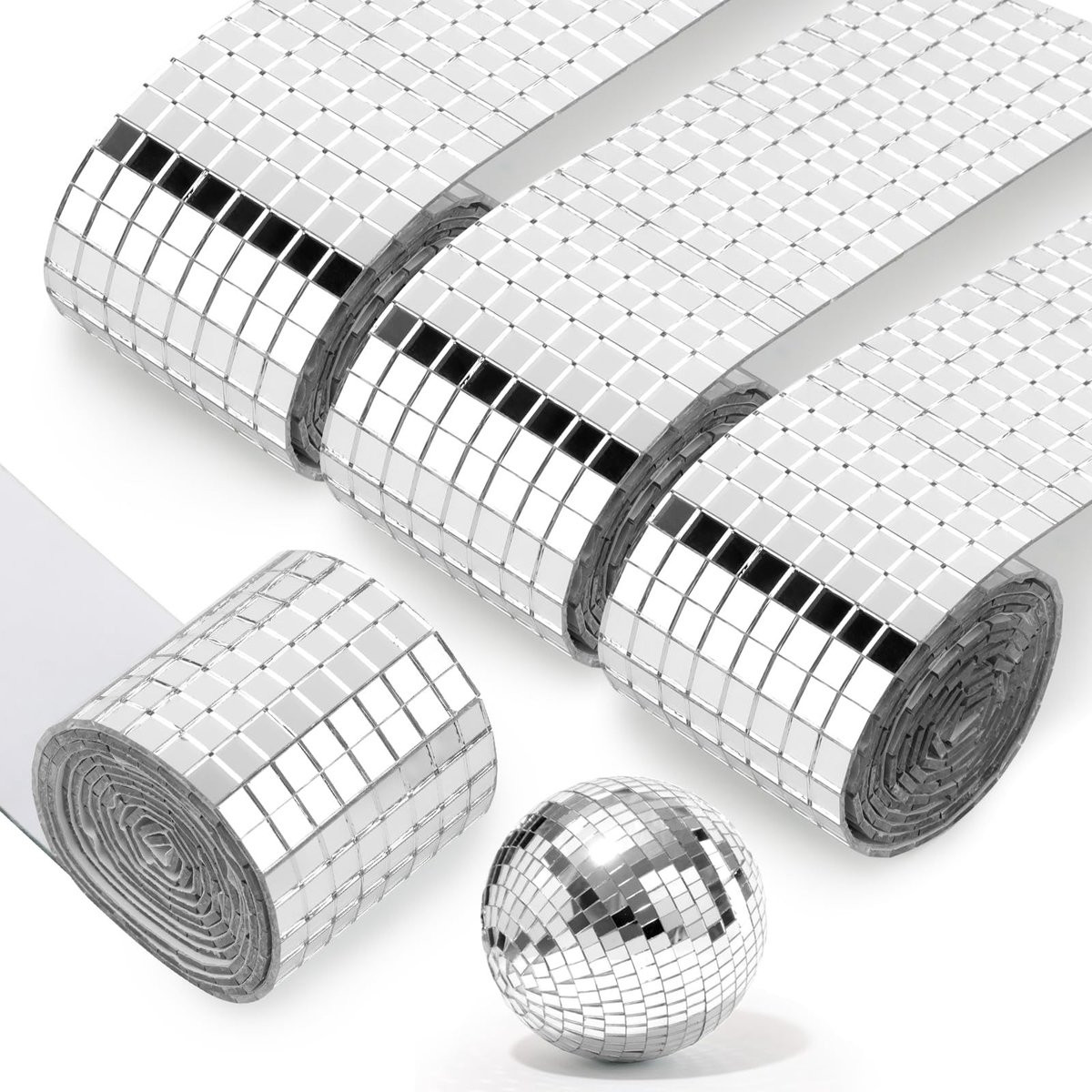 6400 stuks zelfklevende mini spiegeltegels voor decoratie