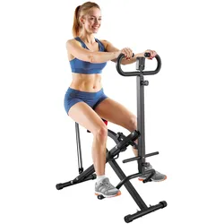 VEVOR Kniebeugenmaschine für tiefe Kniebeugen, zusammenklappbares Trainingsgerät, Gesäßtrainer mit 5-stufig verstellbarem Sitz, Heimtrainingsgerät für Gesäß & Beine, Glute Machine Schwarz