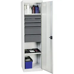 Stumpf Werkzeug- und Materialschrank Serie 3000 lichtgrau + 3 Schublade 100 mm + 2 Schublade 200 mm + 2 Auszugsböden - 3005607