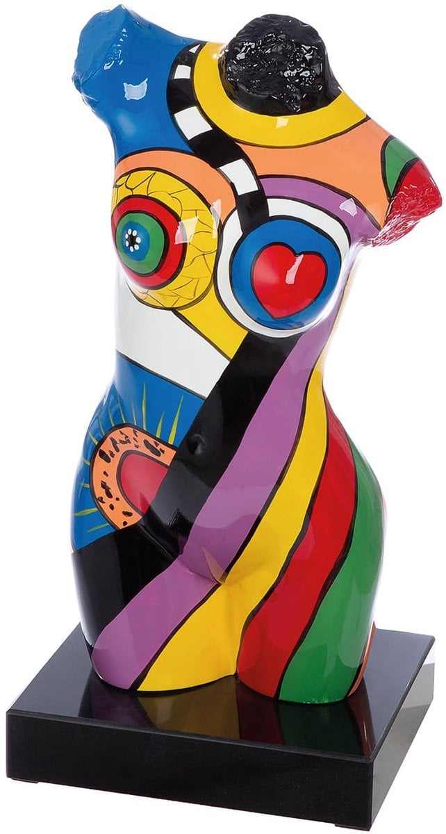 Ibenzoa® Elegante vrouwelijke torso sculptuur van hars en marmer voor interieurdecoratie