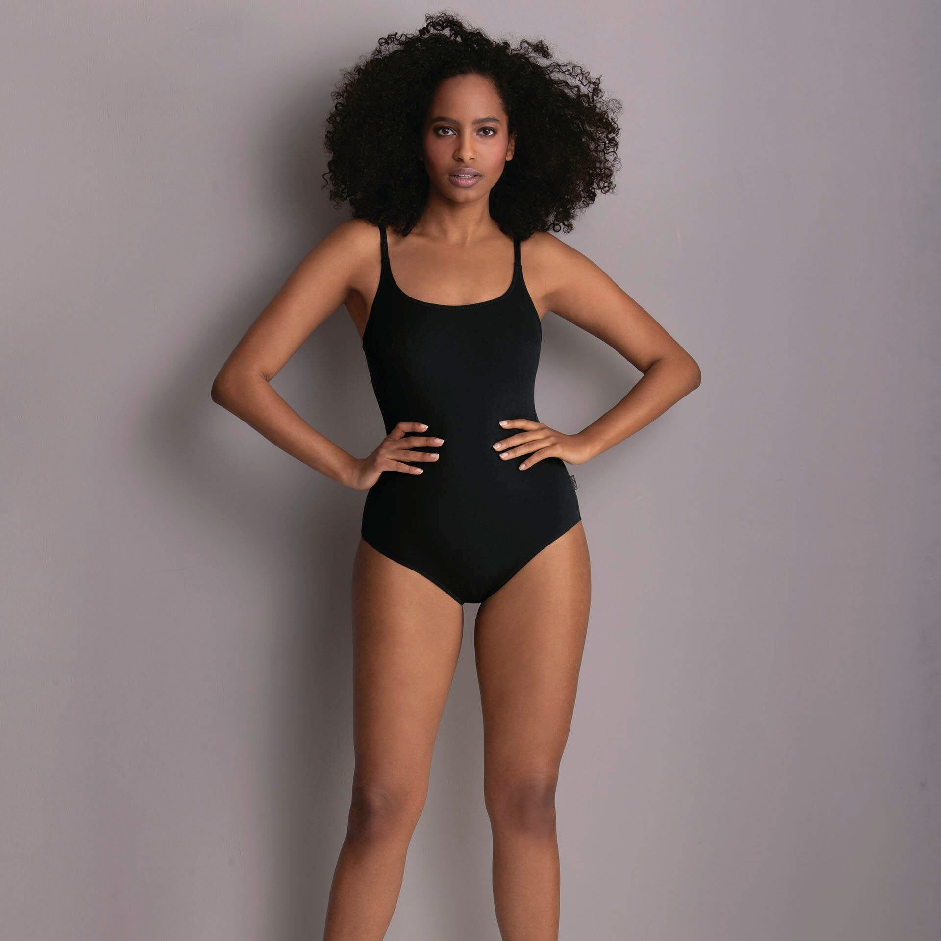 Badeanzug ROSA FAIA "Perfect Suit", Damen, Gr. 40, Cup C, schwarz, LYCRA, Polyamid, clean, matt, unifarben, Badeanzüge Badeanzug, verstellbare Träger, Innenbügel, Brustfutter, Unterbrustband, schlicht schwarz 40, Cup C