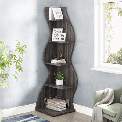 Bluebell Unique Corner Shelf Bookcase
