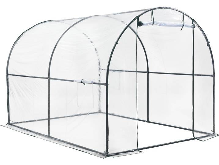 Gewächshaustunnel Grünwald 200x300x190cm Treibhaus für Gemüseanbau PVC Transparent