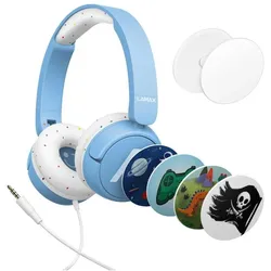 KAM Lamax SoundKid1 Blue / Kopfhörer mit Mikrofon / 3,5 mm Klinke / Kabel 1,2 m