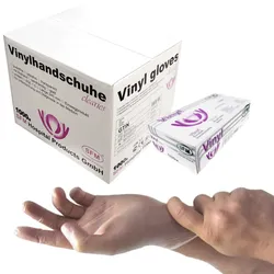 SFM ® CLEARIES : XXL Vinylhandschuhe puderfrei glatt klar (1000)