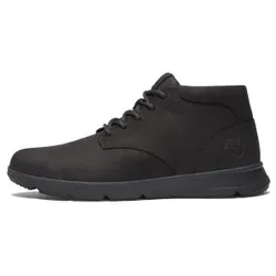 Timberland für Herren. TB0A6C7TEL31 Parker Street Leder Sneakers schwarz (40), Wohnung, Schnürsenkel, Lässig