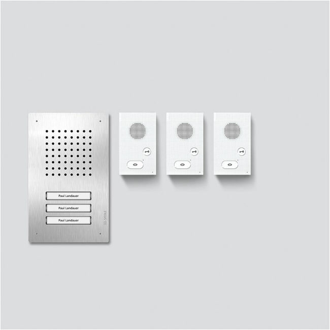 Siedle Set audio Classic CLAB 850-3 acier inoxydable blanc (210010047-00)