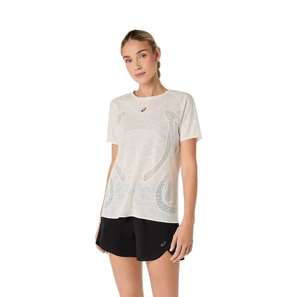 Camiseta Asics Metarun Branca Bege Feminina, Tamanho M Mulher
