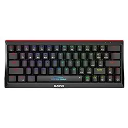 Marvo HECATE 61WR Tastatur Tri-mode US, schwarz mechanische (US, Kabellos), Tastatur, Schwarz