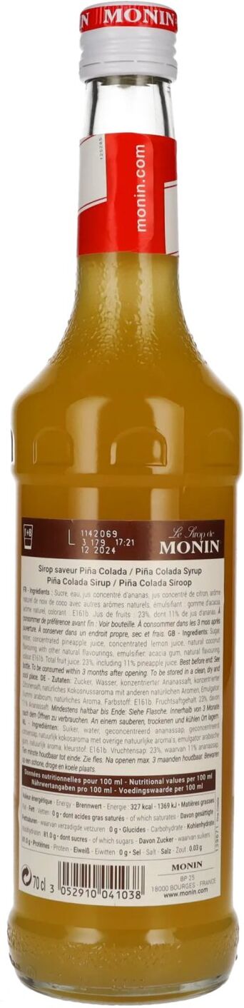 Le Sirop de Monin PIÑA COLADA 0,7l