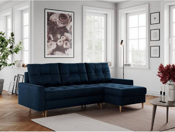 MKS MÖBEL Ecksofa COLIN, Set, mit Schlaffunktion, Skandinavisches Ecksofa, Holzbeine, zum Wohnzimmer