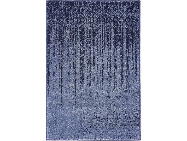 Teppich Good Times, LAGERRÄUMUNG , blau (blau, marineblau), B:66cm H:13mm L:91cm, Polypropylen (PP), MYFLAIR MÖBEL & ACCESSOIRES, Teppiche, Teppich, Kurzflor, gewebt, Ornamente, Vintage-Optik