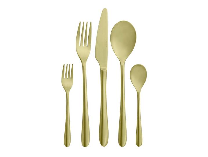 Collini Besteckset Ontario, Gold, Metall, 20-teilig, 28.5x5x33.8 cm, Essen & Trinken, Besteck, Besteck-Sets